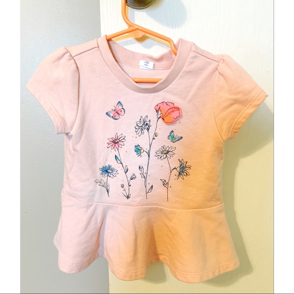 GAP Pink Peplum Top